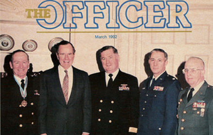 Reserve Officers Association Elected Officers in the White House Oval Office with President Bush